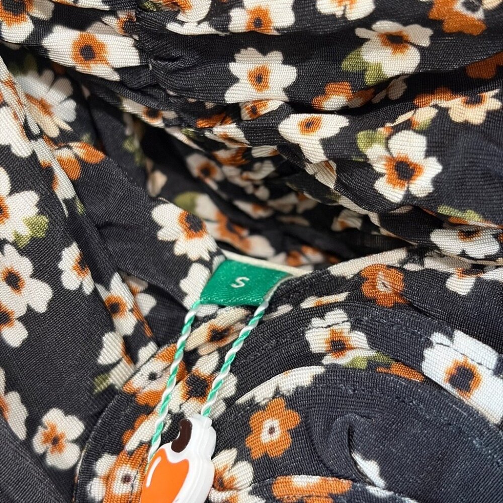 Farm Rio: Black Tiny Flowers Long SleeveMaxi Dress - Picture 15 of 15